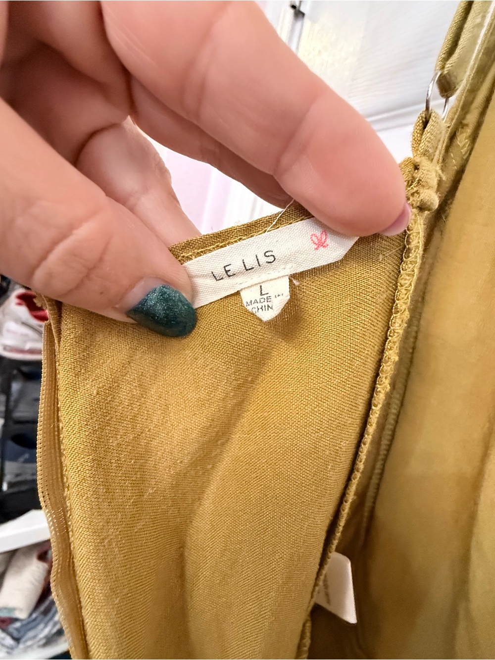 Le Lis Olive Green Wrap-Style Slip Jumpsuit - Picture 4 of 5